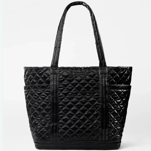 MZ Wallace Large Black Liquid Empire Tote - Picture 2 of 4